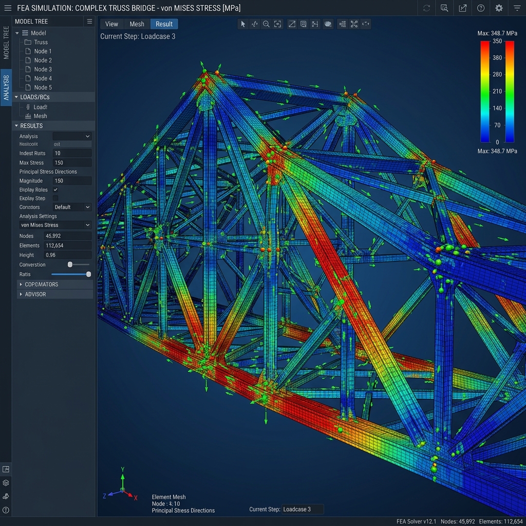 FEA Truss Structure Matrix